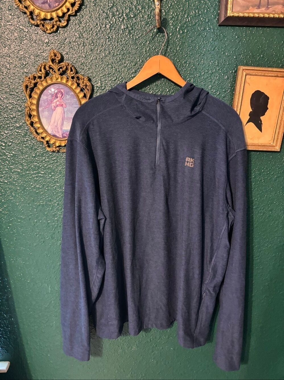AlaskanโHardgear Duluth Trading Menโs Blue Quarter Zip Pullover Sz XL